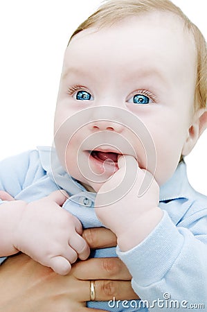 Adorable curious boy Stock Photo