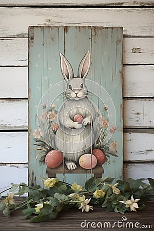 Adorable Easter Bunnies: Festive Spring Delight Stock Photo