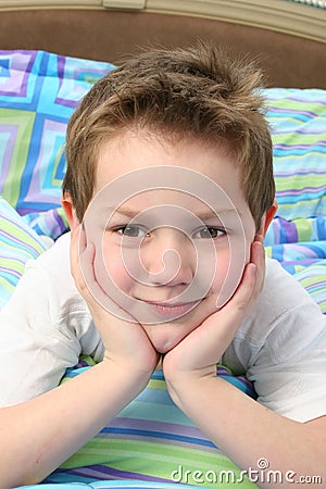 Adorable Five Year Old Boy Stock Photo