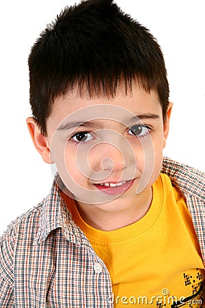 Adorable Five Year Old Boy Stock Photo