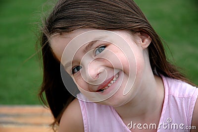 Adorable Five Year Old Girl Stock Photo