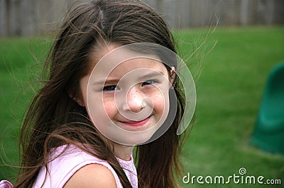 Adorable Five Year Old Girl Stock Photo