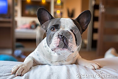 Adorable french bulldog Stock Photo