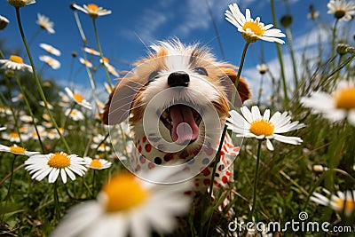 Adorable Guinea Pig with Vibrant Bow in Lush Green Field Stock Photo