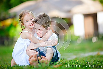 Adorable happy kids Stock Photo