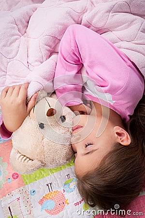 Adorable little girl sleep Stock Photo