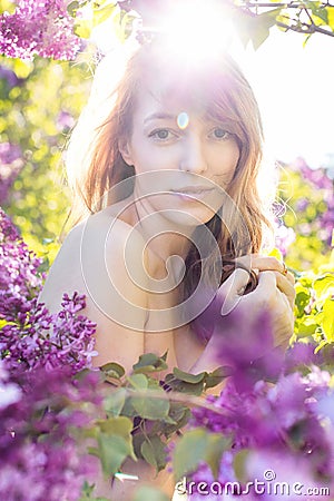 Adorable Lovely beautiful woman Stock Photo