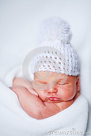 Adorable newborn baby Stock Photo