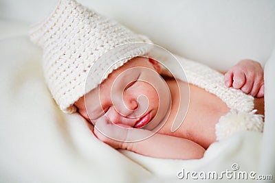 Adorable newborn baby Stock Photo