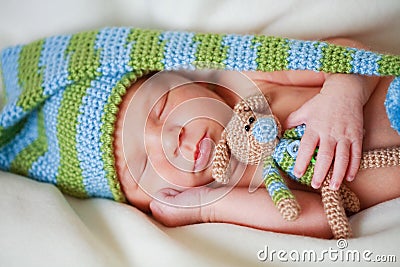 Adorable newborn baby Stock Photo