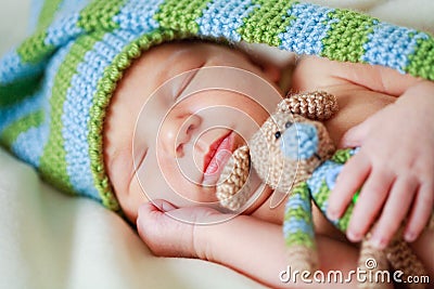 Adorable newborn baby Stock Photo