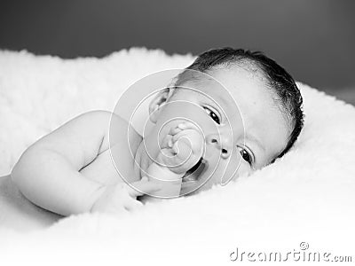 Adorable newborn baby Stock Photo