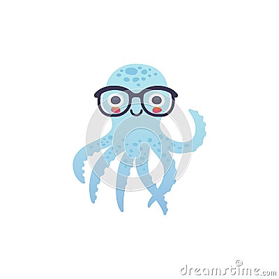 Adorable octopus character Cartoon Illustration