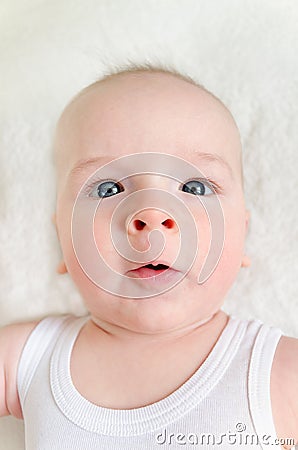 Adorable portrait of a cute baby Stock Photo