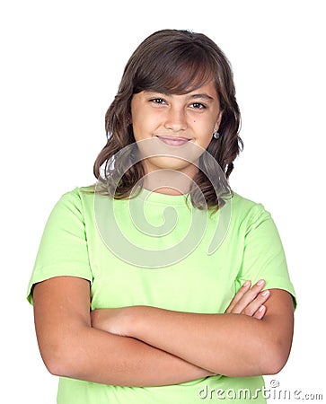 Adorable preteen girl Stock Photo