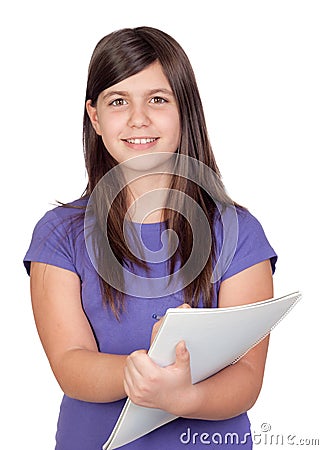 Adorable preteen girl Stock Photo