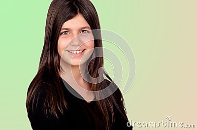 Adorable preteen girl Stock Photo