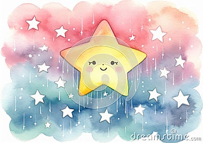 The Adorable Smile of a Cute Rainy Day Star Stock Photo