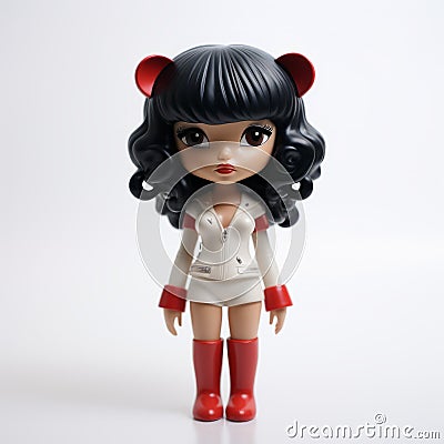 Layla Vinyl Toy: Detailed Figure In Freakshow Style With Softbox Lighting Stock Photo