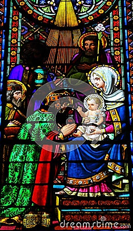 Adoration of the Magi Stock Photo