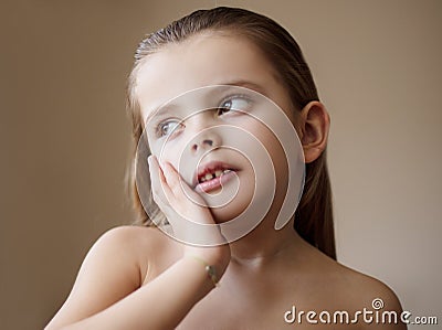She adores her skin Stock Photo