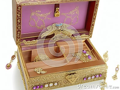 Adorn Your Walls: Contemporary Jewelry Box Art for Your Home Stock Photo