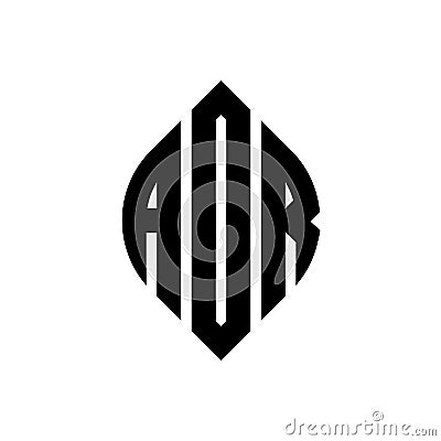 ADR circle letter logo design with circle and ellipse shape. ADR ellipse letters with typographic style. The three initials form a Vector Illustration