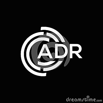 ADR letter logo design on black background. ADR creative initials letter logo concept. ADR letter design Vector Illustration