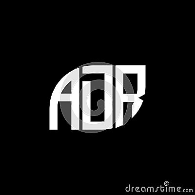 ADR letter logo design on black background.ADR creative initials letter logo concept.ADR letter design Vector Illustration