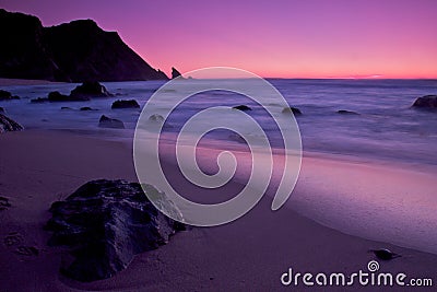 Adraga Beach Stock Photo