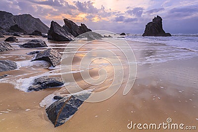 Adraga beach Stock Photo