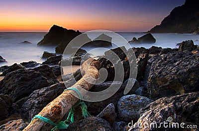 Adraga Beach Stock Photo