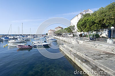 Adriatic fishing port, scenic view Stock Photo