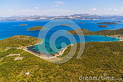 Adriatic landscape - Peljesac peninsula in Croatia Stock Photo