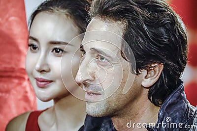 Adrien Brody and Mika Wang in Malaysia Editorial Stock Photo