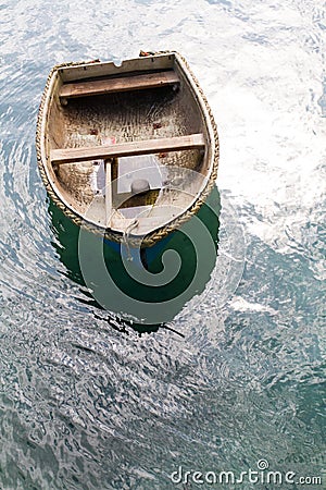 Adrift Rowing Boat Stock Photo