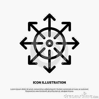 Ads, Advertising, Media, News, Platform Line Icon Vector Vector Illustration