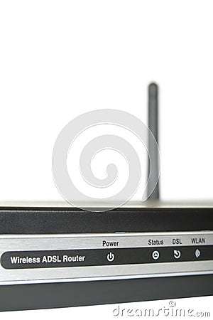 ADSL modem with WiFi Stock Photo