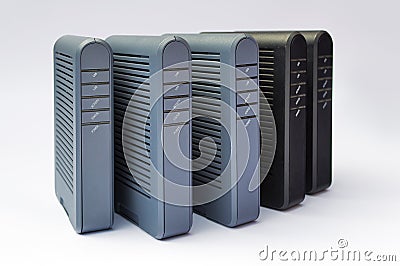 ADSL modems Stock Photo