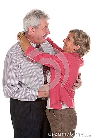 Adult couple smiles Stock Photo