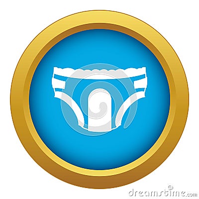 Adult diapers icon blue vector isolated Vector Illustration