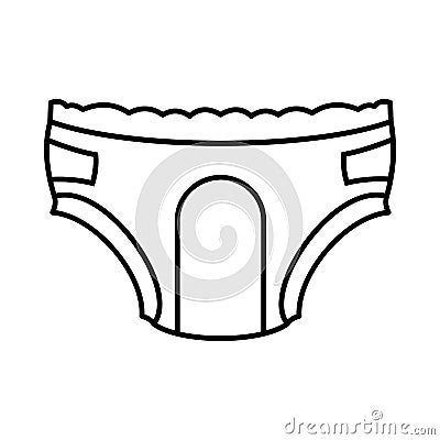 Adult diapers icon, outline style Vector Illustration