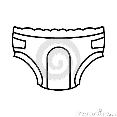 Adult diapers icon, outline style Stock Photo