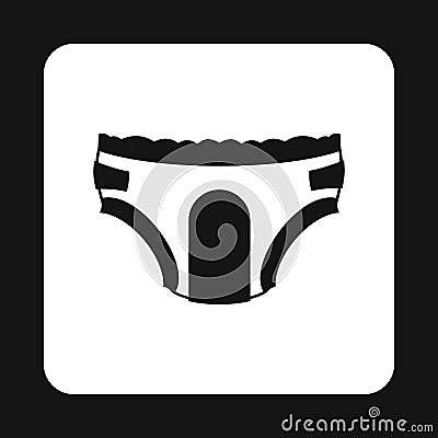 Adult diapers icon, simple style Vector Illustration