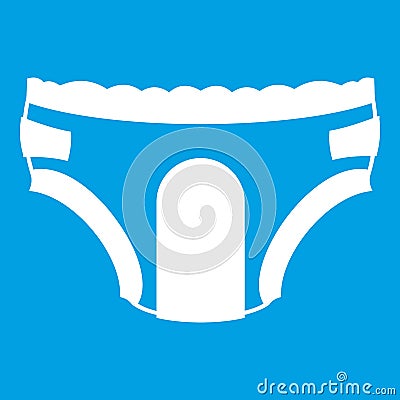 Adult diapers icon white Vector Illustration