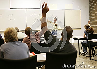 Adult Ed - Whole Class Stock Photo