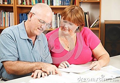 Adult Education Couple Stock Photo