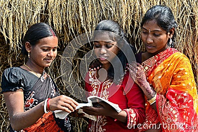 Adult Education in Rural India Editorial Stock Photo