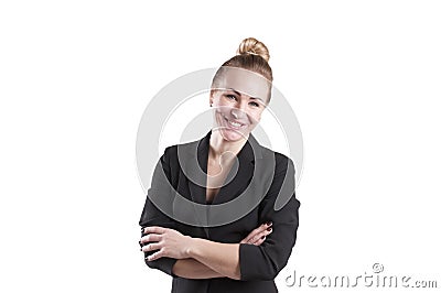 Adult elderly businesswoman portrait, isolated Stock Photo