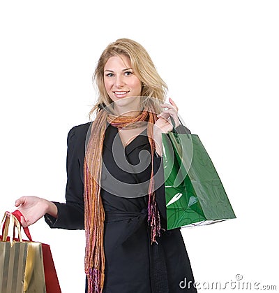 Adult holding bags Stock Photo